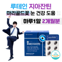 루테인 지아잔틴 비타민A 셀렌 비타민E 아연 인도산 하루 한알 황반색소밀도 유지 눈 건강 도움 어두운 곳 시각 적응 건조 효모 홈쇼핑 프리미엄 영양제 성분 가격 효능 비교, 2개월분, 500mg x 60캡슐 (하루 1캡슐)