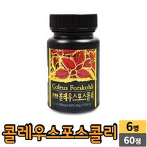 콜레우스 포스콜리 추출물 힐링 간편한 콜레우스포스콜리 60정 타블렛, 6병