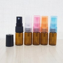 스윗바틀 향수공병, 100개, ②2ml 갈색유리병/블랙캡(불투명블랙)