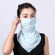 시원한 인쇄 실크 자외선 차단 마스크 차양 및 자외선 차단 마스크 통기성 여름 마스크 여성 소녀용 오염 방지 마스크, H