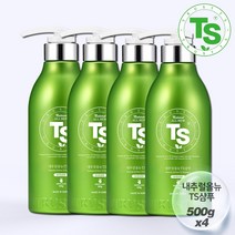 내추럴올뉴 TS샴푸 500g 라벤더향 탈모/두피/손상케어 모든모발 영양 저자극, 4개