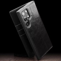 루스톤 PARAGON 천연소가죽 플립형 지갑 핸드폰케이스 갤럭시 S23 S22 플러스 울트라