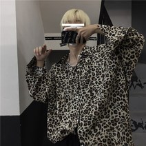 깡패셔츠 조폭 셔츠 건달 오버핏 페이즐리 커플 남방 호피무늬