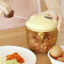 당겨쓰는 편리한 스핀 야채다지기 900ml(대용량), 옐로우