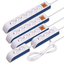 현대일렉트릭 하이탭 2800W 안전멀티탭 통합스위치 접지 16A 과부하차단 소형가전 [안전커버 2개 증정], 3구5미터 HIPM16-35N