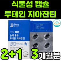 지아잔틴 제아잔틴 ZEAXANTHIN 뉴테인 LUTEIN 루테린 마리골드 금잔화 메리골드 꽃 빌베리 추출물 비타민 A E 식물성 캡슐 부모님 눈 안구 건강 노안 노화 영양제 추천, 3박스(3개월분)