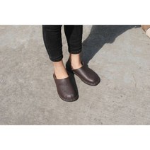 발편한플랫 캐주얼 소가죽 플랫 슈즈 풋 페달 레이지 봄 가을
