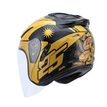 NHK R1 오토바이 오픈페이스 헬멧 그래픽 솔리드 바이크 하이바, 아즐란샤 (한정판), M