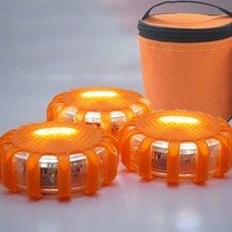 불꽃신호기 비상신호기 불꽃신호기차량용 3PCS 9 모드 비상 안전 플레어 마그네틱 16 레드 LED 도로 경고 깜박이 야간 조명 자동차 보트 라이트, [02] 3pcs with a bag