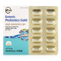 엔플러스 엔테릭 프로바오틱스 골드 500mg 60캡슐 17종유산균 100억마리 + 프리바이오틱스(유산균먹이)