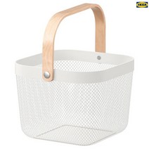 리사토르프 바구니 화이트 25x26x18cm 수납바구니 바스켓 주방 철망 다용도 정리함