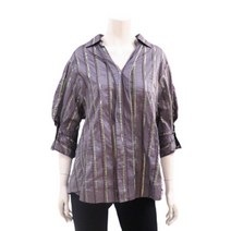 데코 메탈 스트라이프 블라우스 DCBA93708W-PU