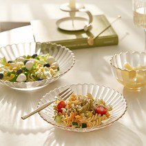 웨이브 골드라인 유리접시, 접시 L