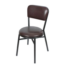 원형 기본 철제 인테리어의자, 브라운