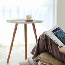 서울리빙 화이드 우드 티 테이블 사이드테이블, 단일옵션