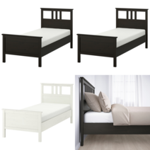 이케아 싱글/수퍼싱글+ 침대 HEMNES 헴네스 침대프레임 블랙브라운/루뢰위 90x200 cm
