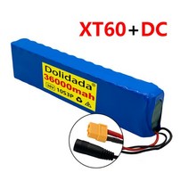 36V 36ah 18650 충전식 리튬 배터리 팩 10S3P 600W 전원 수정 자전거 스쿠터 전기 자동차 BMS, XT60-DC