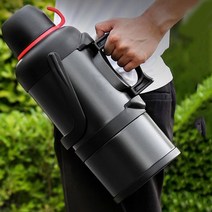 urkoteer 대용량 스텐 보온병 아웃도어 보온보냉물통 BWH03, 블랙, 4000ml