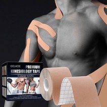 근육 헬스용품 크로스핏Kinesiology Tape Athletic Elastic Waterproof Breathable Kneepad Muscle Pain Re, 한개옵션0
