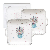 플뢰르 핸들 사각 접시, 10개, 접시 2p