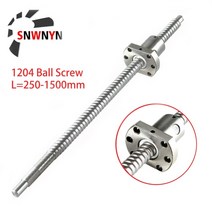 가공 1204 볼 나사 SFU1204 250300500600800 1000mm C7 롤러 볼 나사 CNC 부품 용 단일 볼 너트 포함, 중국, 1200mm