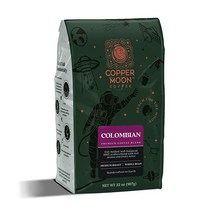 Copper Moon 코퍼 문 컬럼비안 블렌드 미디엄 로스트 커피 홀 빈 2 lb, 2 Pound (Pack of 1), Blast Off