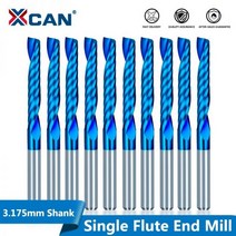 우드조인트 다목적우드조인트 조인트라우터 조립식판넬 조립식나무 샌드위치 XCAN 10pcs 3.175 생크 블루 코팅 단일 플루트 CNC 라우터 비트 텅스텐 카바이드 엔드 116, 1.5x3.175x6mm
