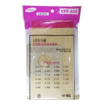 엘지 먼지봉투 10p VPF-600 진공청소기용 종이필터, 특가_상품선택_할인