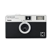 KODAK EKTAR H35 하프 프레임 필름 카메라 35mm 재사용 가능 포커스 프리 경량 사용하기 쉬운 (필름 및 AA 4 포함되지 않음) (검정)