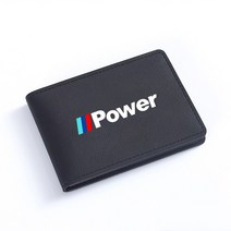 캐스퍼꾸미기 BMW 파워 자동차 운전면허증 스티커 가죽 지갑 E90 M3 액세서리 오토 백 카드 패키지, Black_For Power logo