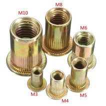 팝너트 리베트 건 1020PCS 아연 도금 탄소강 리벳 너트 M3 M4 M5 M6 M8 M10 플랫 헤드 나사 삽입 캡, 20pcs_M6