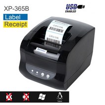 영수증사진기 포토프린터 Xprinter XP-365B POS 열 영수증 라벨 이중 목적 프린터 USB 스티커 슈퍼마켓용, 01 USB_02 미국 플러그