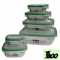 oth 코렐 루즈트리오 반찬통 직사각 475mL 냉장보관 밀폐