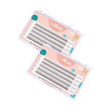 미도 인조속눈썹 부분 가닥 속눈썹 셀프 연장 자연스런운 가속눈썹 단품 시리즈, A형 혼합  2P (400모)
