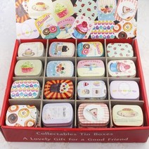 사각 틴케이스 철체 쿠키 선물 포장 정리함 보관함 (대량 제작 문의) 1pcs 만화 인어 상자 5 54 31 5cm 사탕 설탕 알약 상자 미니 먼로 패턴 금속 저장 용기 상자, 6cm 4cm 2cm, 케이크 랜덤