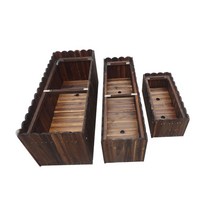 부식방지 조립식 탄화목 직사각형 화분 식물받침대, 가로세로100x40x30두께1.2