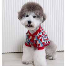ZOOBICO 강아지 아우터 가을 다양한 컬러 패턴 자가드 가디건 (3color), 프레즐(노랑)
