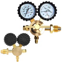 KLLsmDesign 질소 헬륨 레귤레이터 0-800PSI 전달 압력 CGA580 입구 0.6cm(1/4인치) 수 플레어 콘센트 연결 HVAC 퍼지를 위한 튼튼한 손잡이가 있는, Nitrogen Helium Regulator