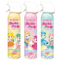 핑키통키 버블파티 300ml x3 유아 버블클렌저 거품목욕 스프레이 버블바스, 캔디핑크_프레시라임_엔젤라벤더