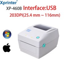 라벨프린터 도트프린터 라벨기 라벨스티커 Xprinter 4 인치 배송 라벨/익스프레스/열 바코드 라벨 프린터 D, 08 460B USB White_02 미국 플러그