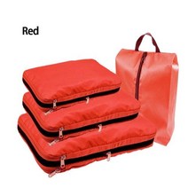 양면 압축 포장 큐브 여행 가방 휴대용 접이식 신발 보관 파우치