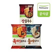 풀무원 장칼국수1+들깨칼국수1+육개장칼국수1, 강원도식 장칼국수(439gx3개)