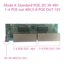 네트워크 스위치 역 전원 벅 poe 스위치 poe 입력출력 5v12v24v48v 장거리, 1-4poe48v 5-8poe12v