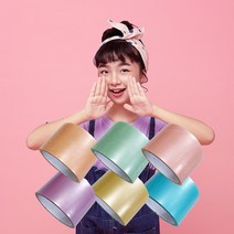 위너플랜 당신의공간 끊어짐 없는 테이프공 만들기 낱개 4.8cm 6cm, 펄 그린 6cm