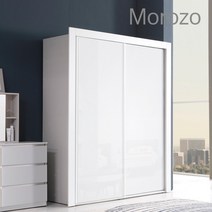 [모로조] 서울무료배송/라오르 6자 슬라이딩 장농(이불장+양복장) / 옷장/예약배송가능/지정일배송, 화이트(LPM유광)