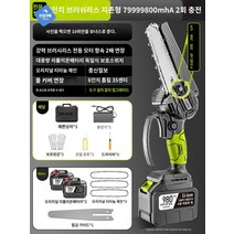 체인톱 충전식 전기톱 무선 베터리 세트 미니, 6인치 브러쉬리스 지존형 장착불가 2전기*3체인