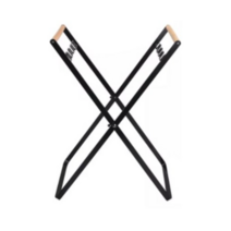 오브민 감성캠핑 접이식 철제 쓰레기 봉투걸이, 블랙