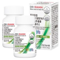 닥터시아닌 프리미엄 기억력 혈행개선 은행잎추출물 징코 플러스, 2개, 60정