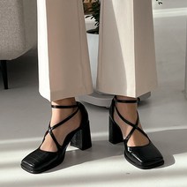 다미님 [굽7cm/225~250]스퀘어 구두 스트랩 스트링 라운드 리본 버클 가죽 레더 스웨이드 결혼식 하객룩 워커 부츠 웨지힐 하이힐 면접 정장 엑스 로퍼 리본 샌들 빈전-신발