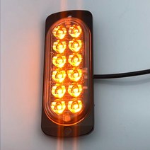 오토바이비상등 스위치 36W 12 LED 경고등 비상 사이드 스트로브 조명 어셈블리 트럭용 슈퍼 밝은 호 램프, 04 YELLOW